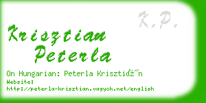 krisztian peterla business card